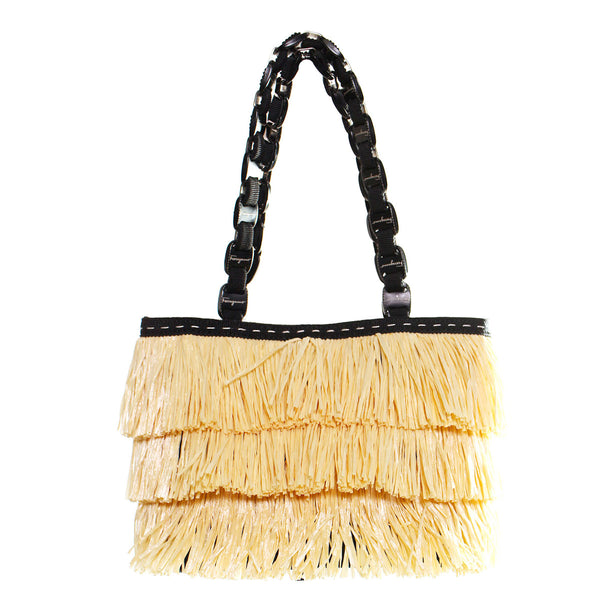 Vara Straw Fringe Bag